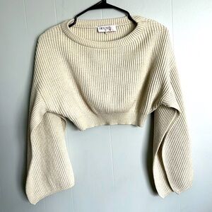 House of CB London Women's XS Open-Sleeve Cropped Sweater